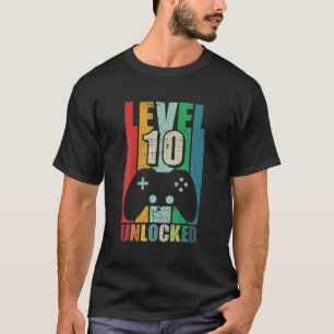 Camiseta Gaming Vintage 10º Aniversário Oferece Um Garoto