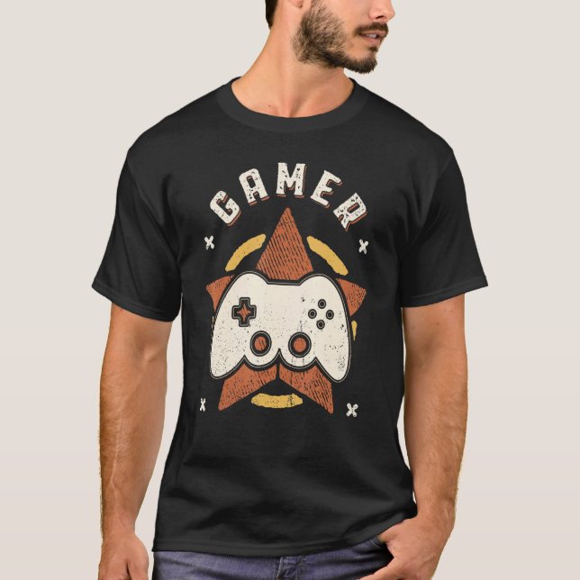 Camiseta Gaming Vintage Retro Classic (Frente)