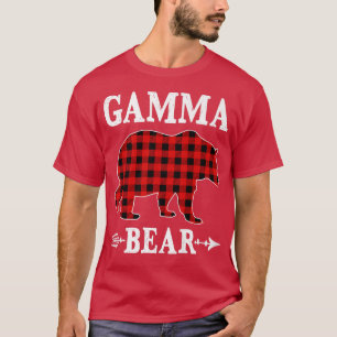 Camiseta Gamma Bear Natal Pajama Red Xadrez Buffalo Fami
