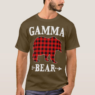 Camiseta Gamma Bear Natal Pajama Red Xadrez Buffalo Fami