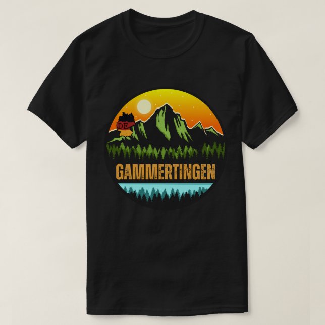 Camiseta Gammertingen, Baden-Württemberg Alemanha (Frente do Design)