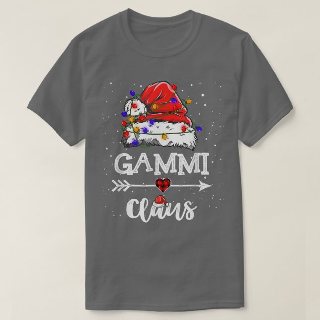 Camiseta Gammi Claus Christmas Light Pajama Family Matching (Frente do Design)
