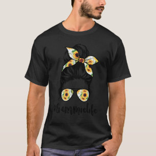 Camiseta Gammie Life Messaging Hair Bun Sunflower Women Mãe