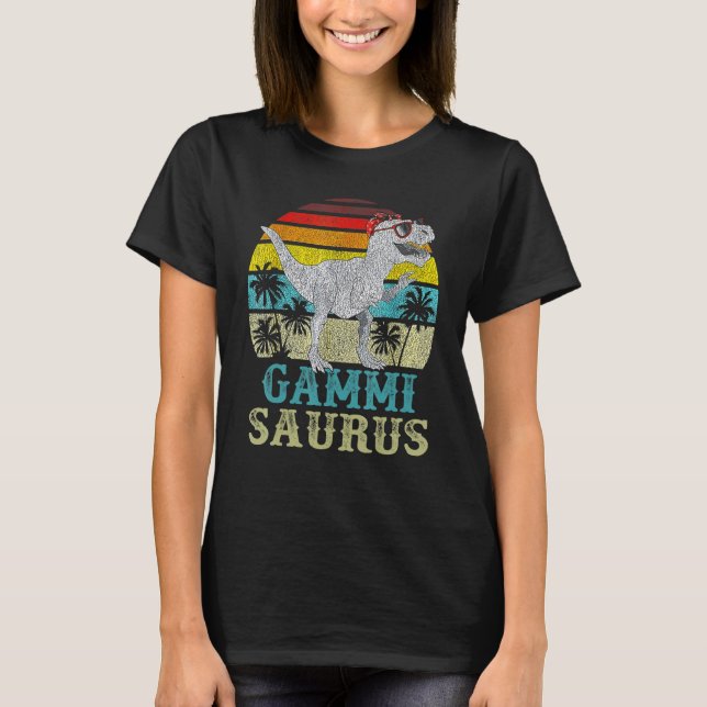 Camiseta Gammisaurus T Rex Dinosaur Gammi Saurus Family Mat (Frente)