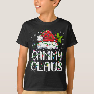 Camiseta Gammy Claus Natal Santa Hat Família Xm