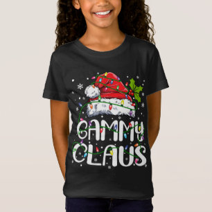 Camiseta Gammy Claus Natal Santa Hat Família Xm