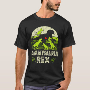 Camiseta Gammy Dinosaur T Rex Gammysaurus 4 Kids Family Mat