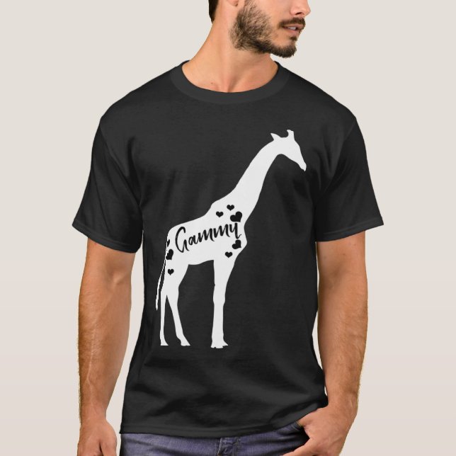 Camiseta Gammy Giraffe Grandparents Day Safari Zoo  Grandmo (Frente)