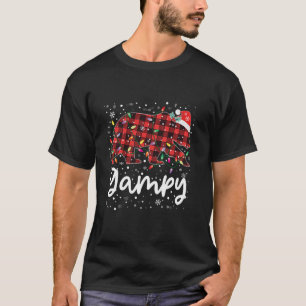 Camiseta Gampão Urso Vermelho Xadrez Natal Pajama Feliz Nat