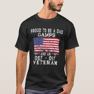 Camiseta Gamps de Pais Orgulhosos OEF OIF Veterano Retro EU
