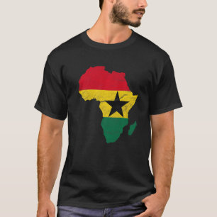 Camiseta Gana Flag Africa Continent Silhouette Gift for Gh