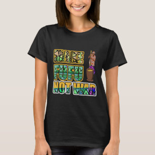 Camiseta Gana Gana África Ocidental Orgulha Fufu Não Guerra