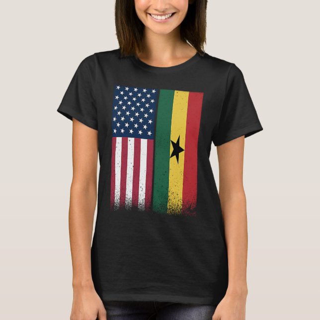 Camiseta Gana Gana - Bandeiras Americanas Orgulhosas EUA Ga (Frente)