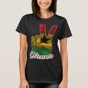 Camiseta Gana Ghanaian Heart Love Proud Melanin Flag