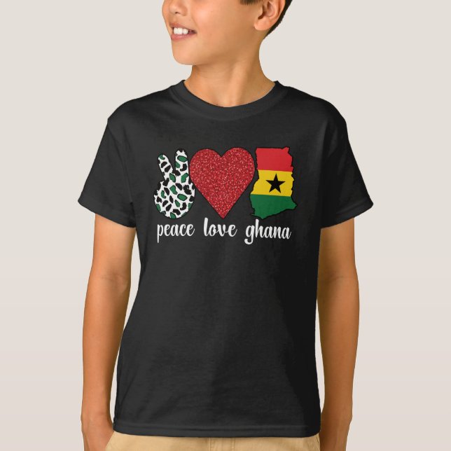 Camiseta Gana orgulhosa retorna gana bandeira ganense patri (Frente)