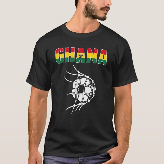 Camiseta Gana Soccer Ball In Net Goue Support Ghanian Pot (Frente)