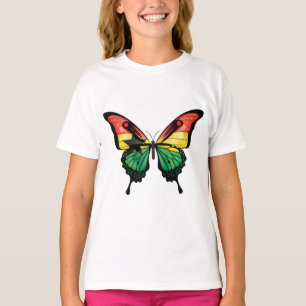 Camiseta Gana Swallowtail Butterfly Flag