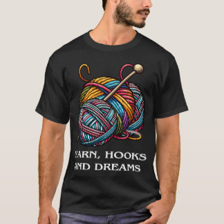 Camiseta Gancho de Crochê Fios de Tricô Sonhos de Crafter F