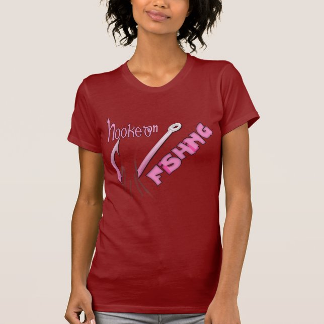 Camiseta Gancho De Pesca Rosa (Frente)