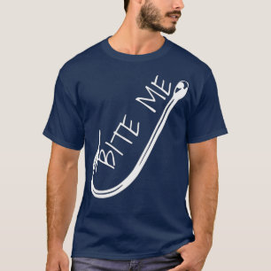 Camiseta Gancho Engraçado Me Morde De Pescar Humor