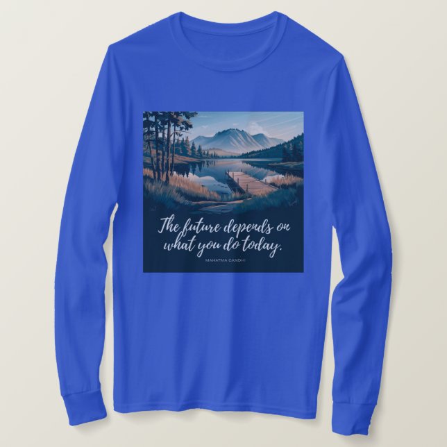 Camiseta Gandhi de produtividade (Frente do Design)