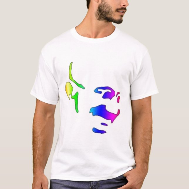 Camiseta gandhi rainbow2 (Frente)
