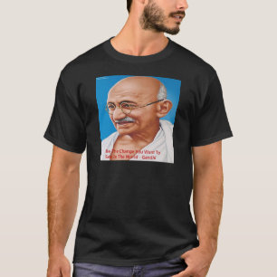 Camiseta Gandhi & Seja a Mudança Citação