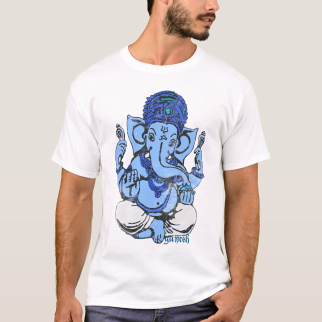 Camiseta ganesh azul (Frente)