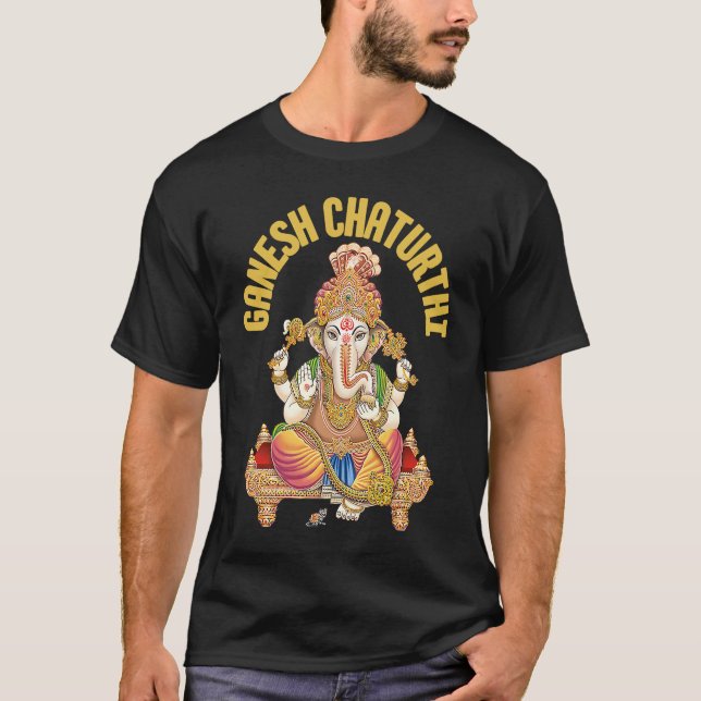 Camiseta Ganesh Chaturthi  Hinduism Elephant God (Frente)