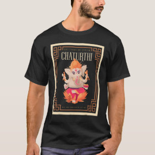 Camiseta Ganesh Chaturthi Hinduísmo Prosperidade Boa Sorte