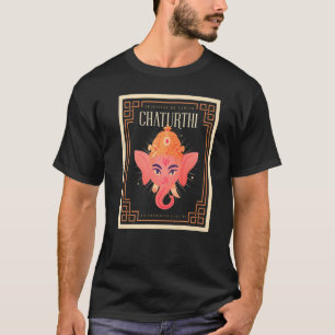Camiseta Ganesh Chaturthi Hinduísmo Prosperidade Boa Sorte