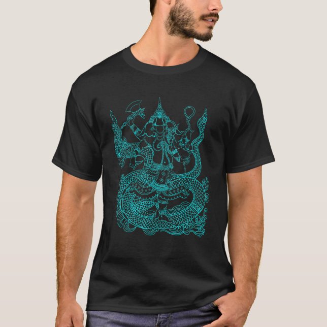 Camiseta Ganesh Ohm Yoga Third Eye Isha Hindu Linga 6 (Frente)