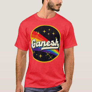 Camiseta Ganesh Rainbow No Estilo De Vintagem Espacial