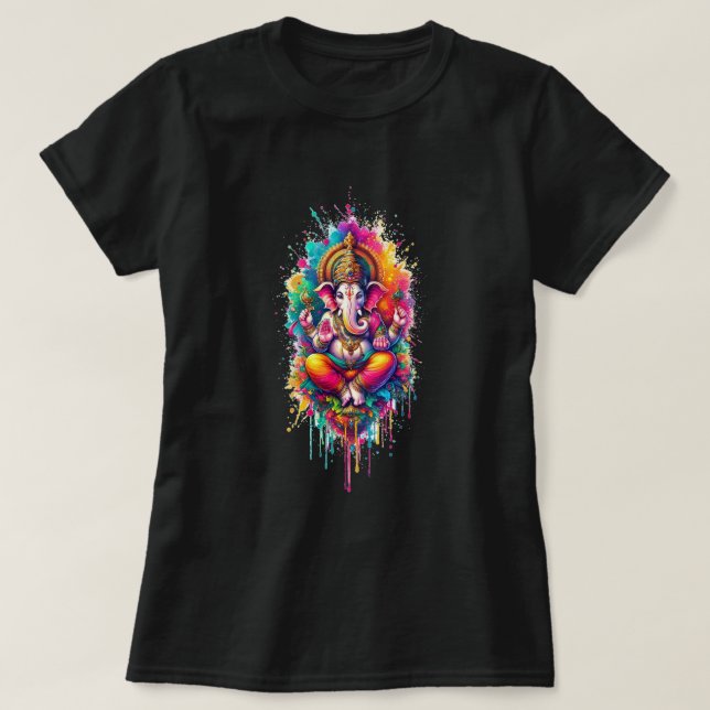 Camiseta Ganesha 1 feminino (Frente do Design)