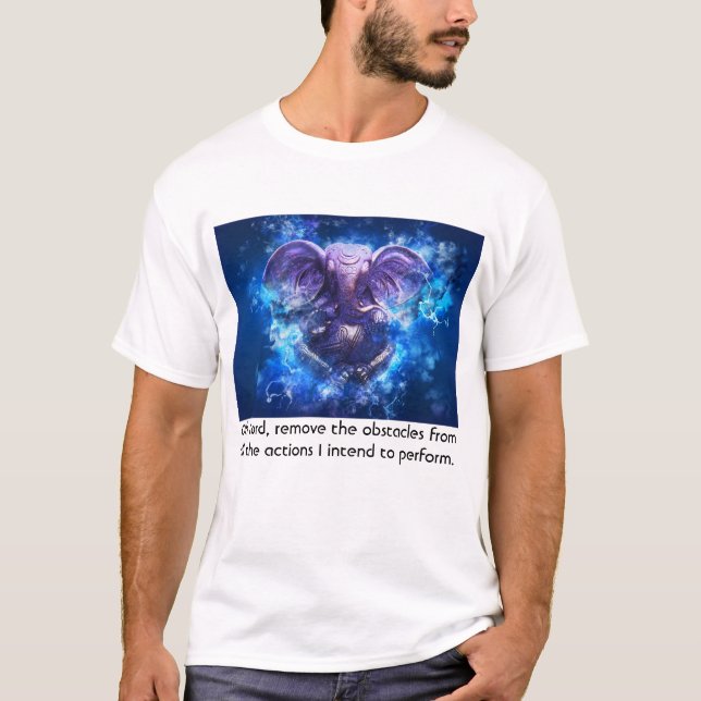 Camiseta Ganesha com oração (Frente)