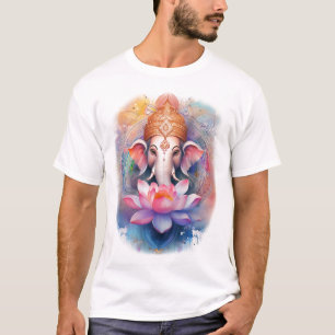 Camiseta Ganesha e lotus