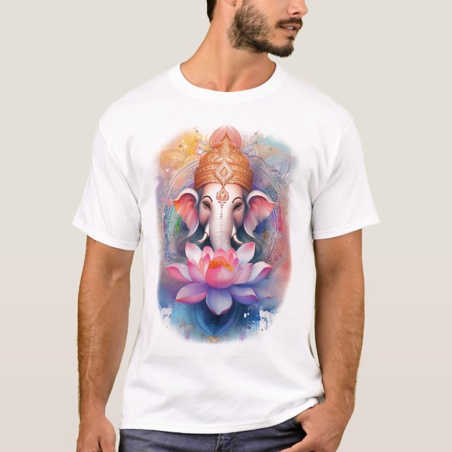 Camiseta Ganesha e lotus (Frente)