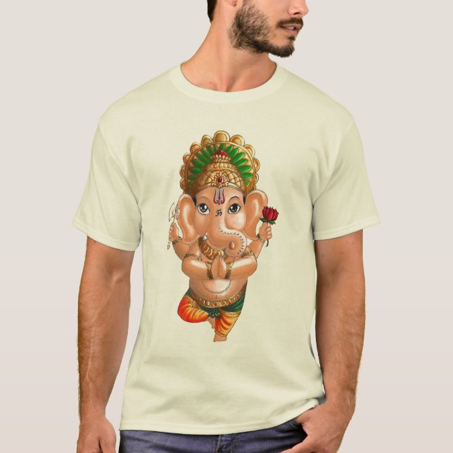 Camiseta Ganesha em uma pose da ioga (Vrkshasana) (Frente)