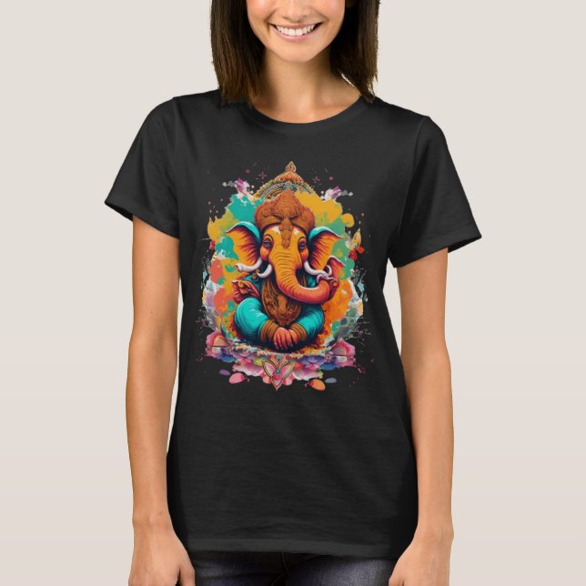 Camiseta Ganesha, ganesh, removedor ganapati de obstáculos  (Frente)