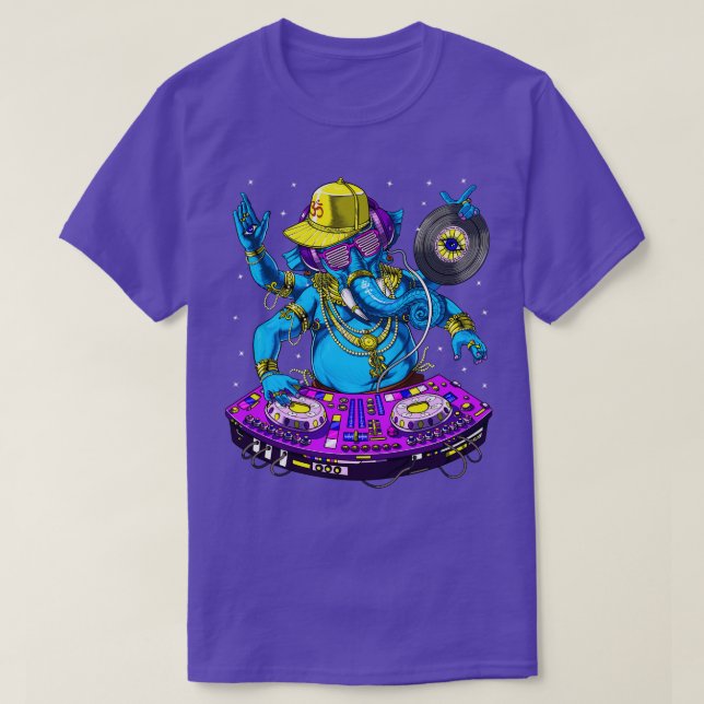 Camiseta Ganesha Music DJ (Frente do Design)