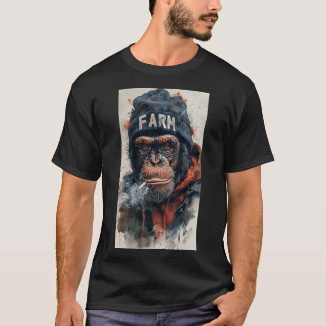 Camiseta gang de macacos de alta definição (Frente)