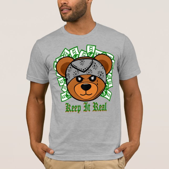 Camiseta Gangsta Bear Chicano Cholo Mexicano Vato Gangster (Frente)