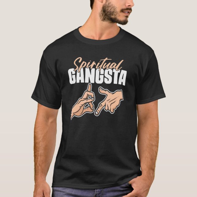 Camiseta Gangsta espiritual Namaste Yoga Praticante Gangste (Frente)