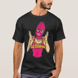Camiseta Gangsta Girl Scorpio Mascarada Mulher Gangster Com