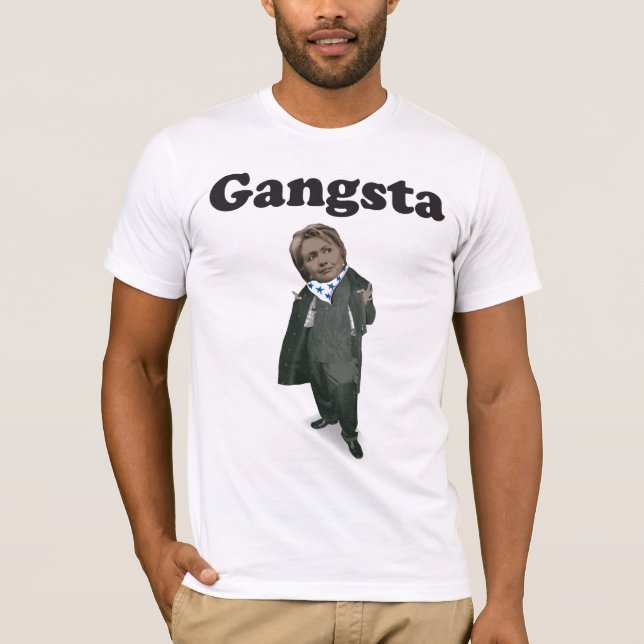 Camiseta Gangsta Hillary Clinton (Frente)