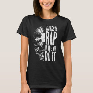 Camiseta Gangsta Rap Fez-Me Fazer Isso Vinil Gravando Sku G