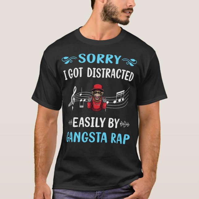Camiseta Gangsta Rap Rapper Distraído (Frente)