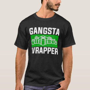 Camiseta Gangsta Wrapper Christmas Clothing for Men and F