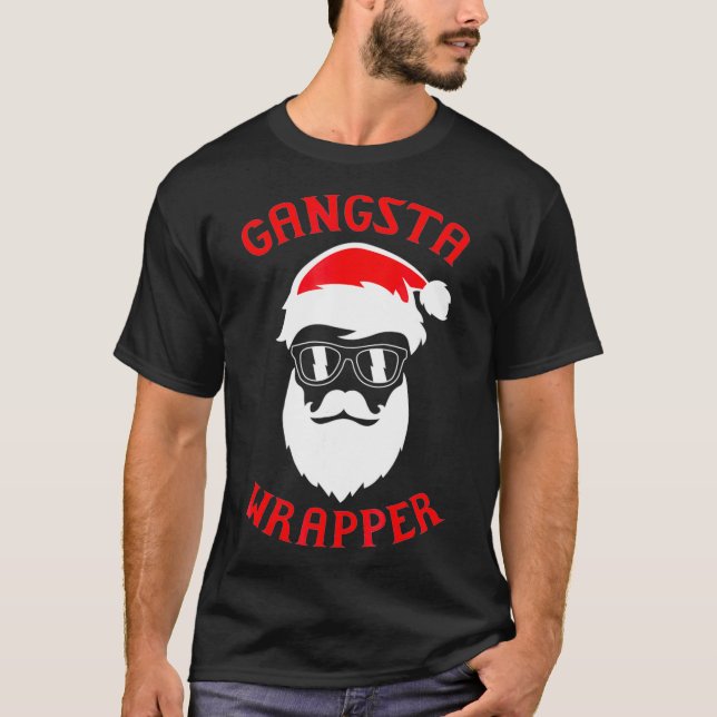 Camiseta Gangsta Wrapper Legal Noel Claus Rapper de Natal  (Frente)