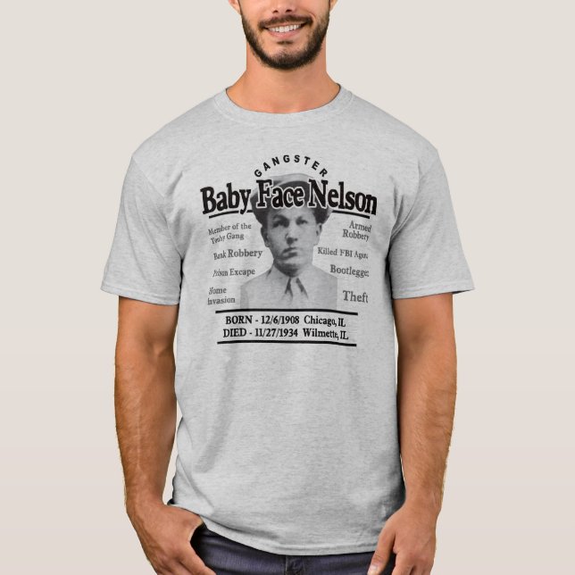 Camiseta Gangster Baby Face Nelson (Frente)